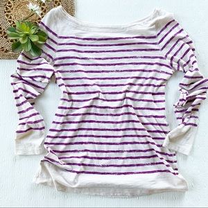 Ann Taylor Loft Cotton Long Sleeve Tee S